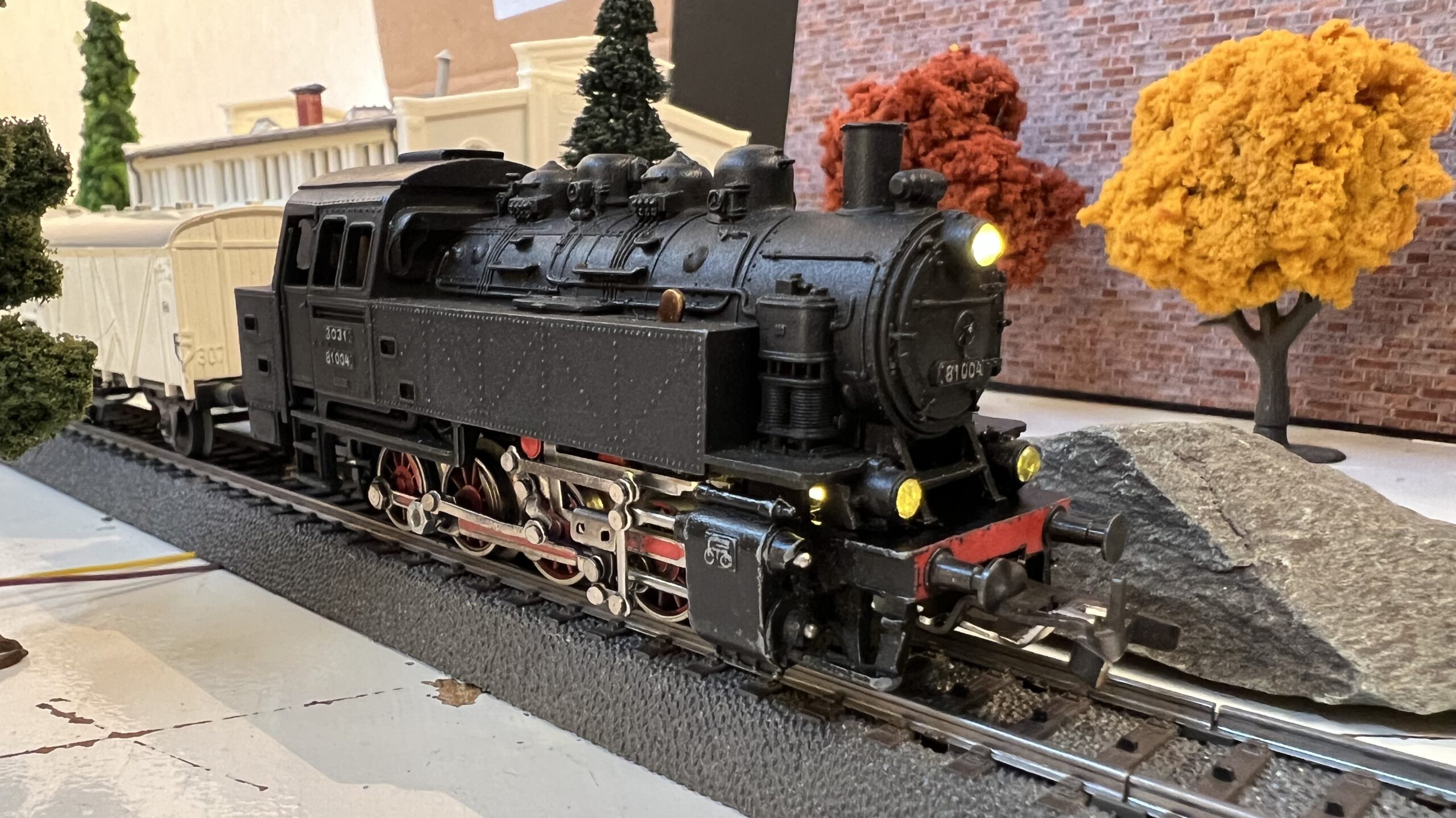 Stoomlocomotief Märklin 3031 met koelwagens